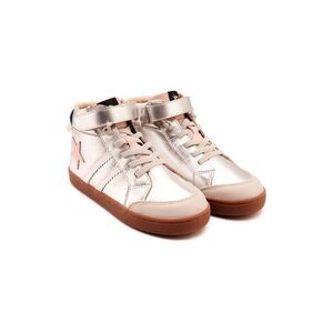 Old Soles Wos High-Top Leather Sneaker, Silver